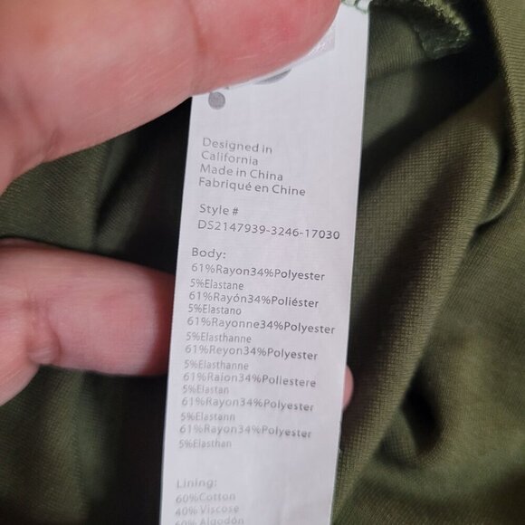 Fabletics Dress Womens Small Green Racquel Back Twist‎ Athleisure Boho Sporty - Picture 5 of 11